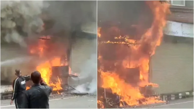 मसूरी मॉल रोड पर आइसक्रीम की दुकान में लगी भीषण आग, लाखों का नुकसान | FIRE IN ICE CREAM SHOP MUSSOORIE