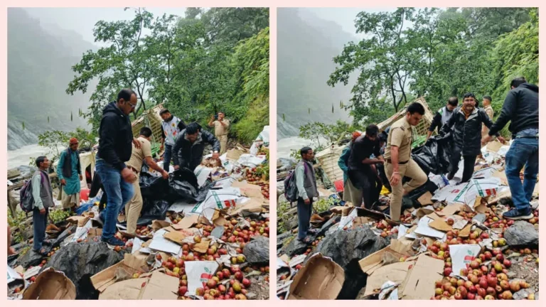 हिमाचल से सेब लेकर सहारनपुर जा रहा पिकअप लोडर खाई में गिरा, दो लोग गंभीर घायल