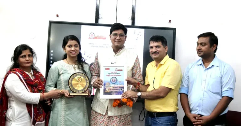 RIMT इंस्टीट्यूट ऑफ होटल मैनेजमेंट ने लोक गायक सौरभ मैठाणी को सम्मानित किया