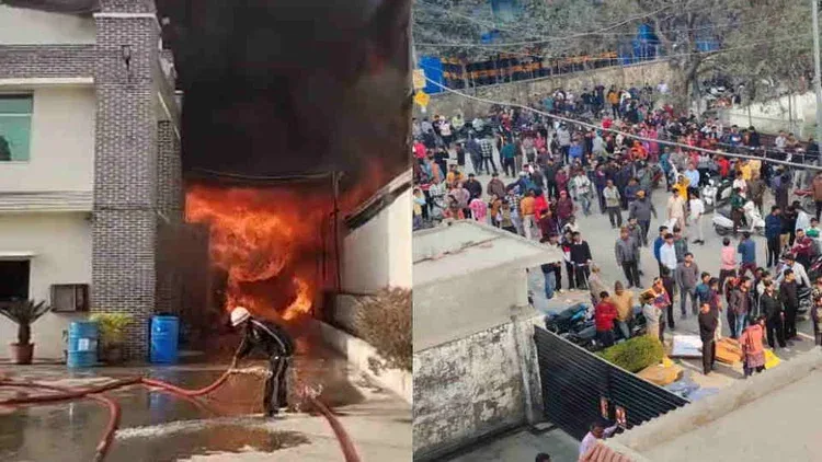 सेलाकुई की परफ्यूम फैक्ट्री में भीषण आग, दमकल विभाग ने संभाला मोर्चा