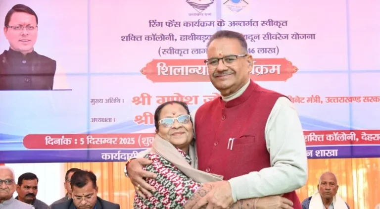 मसूरी क्षेत्र में 303.46 लाख की सीवरेज योजना का शिलान्यास, 1300 परिवारों को मिलेगी बड़ी राहत