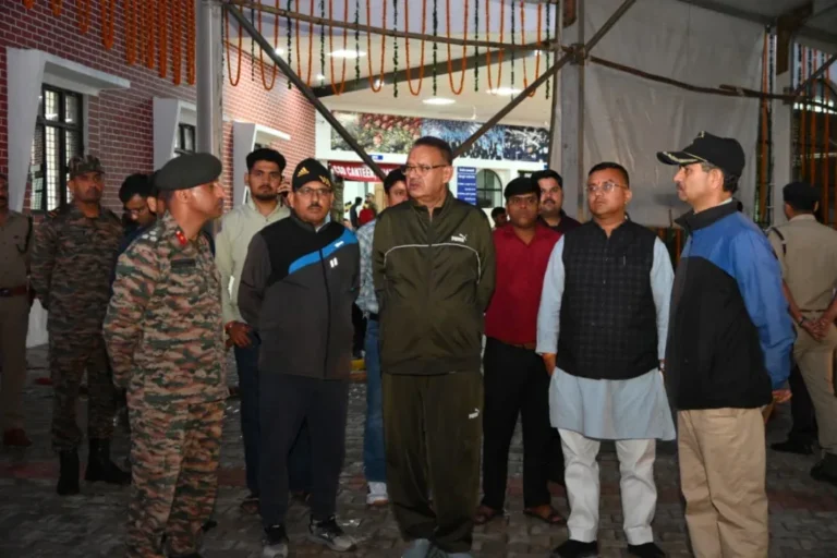 खटीमा में सैनिक सम्मान समारोह की तैयारियों का सैनिक कल्याण मंत्री गणेश जोशी ने किया निरीक्षण
