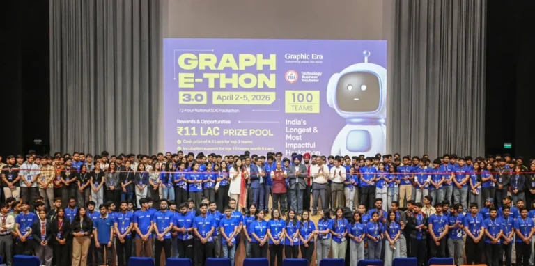 ग्राफिक एरा में हैकाथॉन समस्याओं का समाधान खोजने में जुटे 23 राज्यों के छात्र