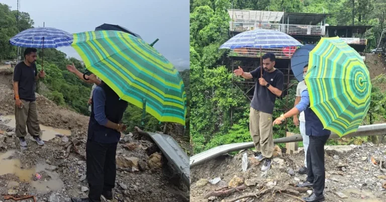 देहरादून में भारी बारिश के बीच ग्राउंड जीरो पर उतरे डीएम, नंदा चौकी पुल और मसूरी रोड का किया निरीक्षण