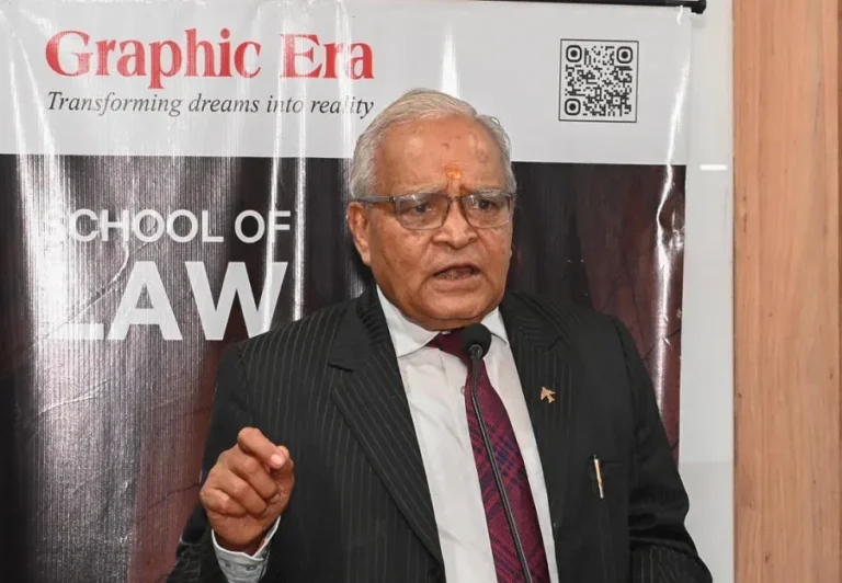 ग्राफिक एरा स्कूल ऑफ लॉ का इंडक्शन प्रोग्राम शुरू, पूर्व रजिस्ट्रार जनरल वी.के. महेश्वरी ने दिए सफलता के मंत्र